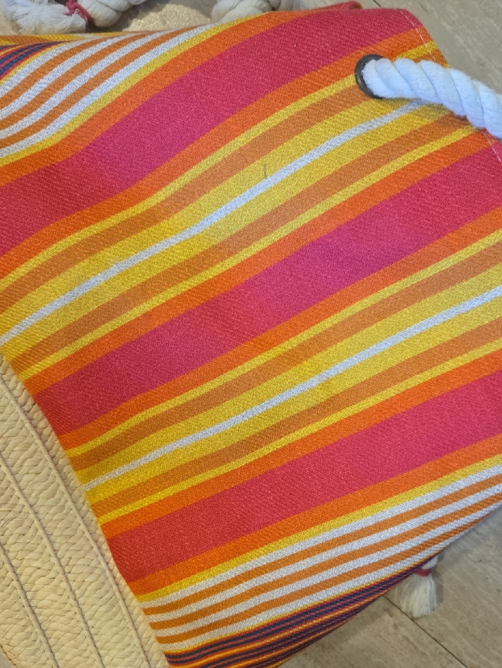 Sun 'N' Sand Multi-Colored Striped Beach Tote Bag - Picture 6 of 9